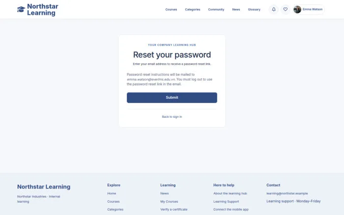 Reset your password