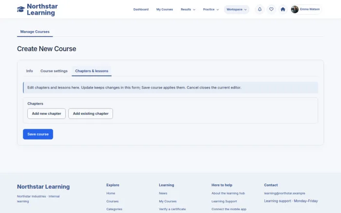 Create New Course