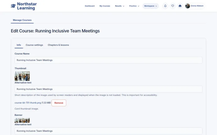 Edit Course: Running Inclusive Team Meetings
