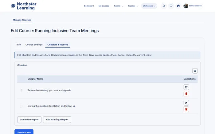 Edit Course: Running Inclusive Team Meetings