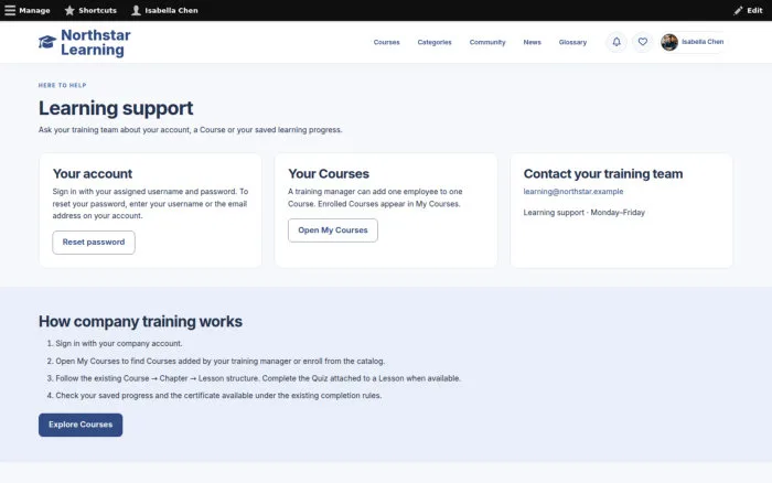 Learning support