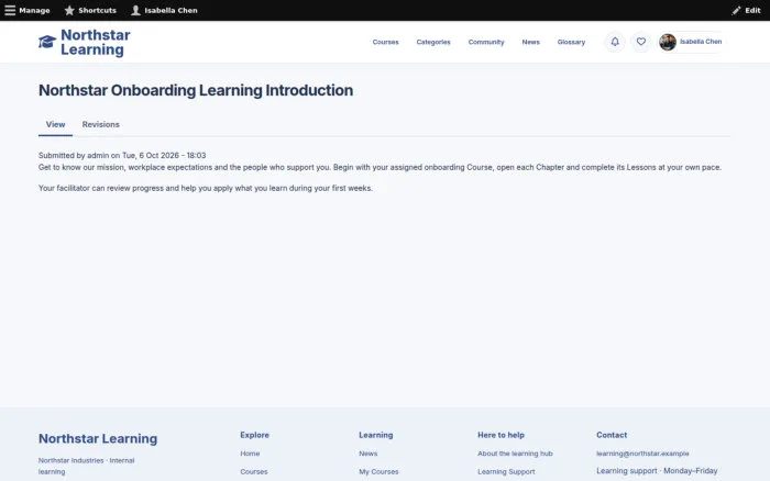 Northstar Onboarding Learning Introduction