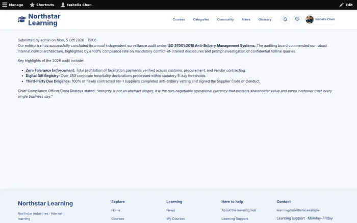 Native node Revisions list → View revision