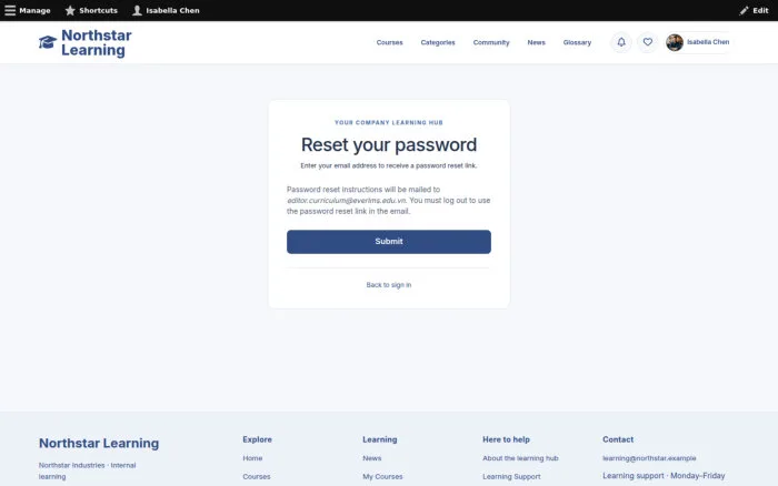 Reset your password