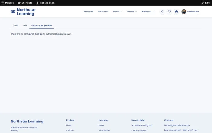 Own native profile → Linked Accounts → Manage Connections