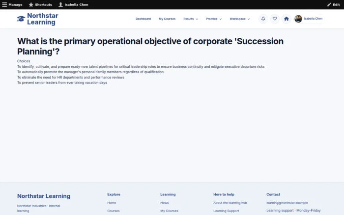 What is the primary operational objective of corporate 'Succession Planning'?