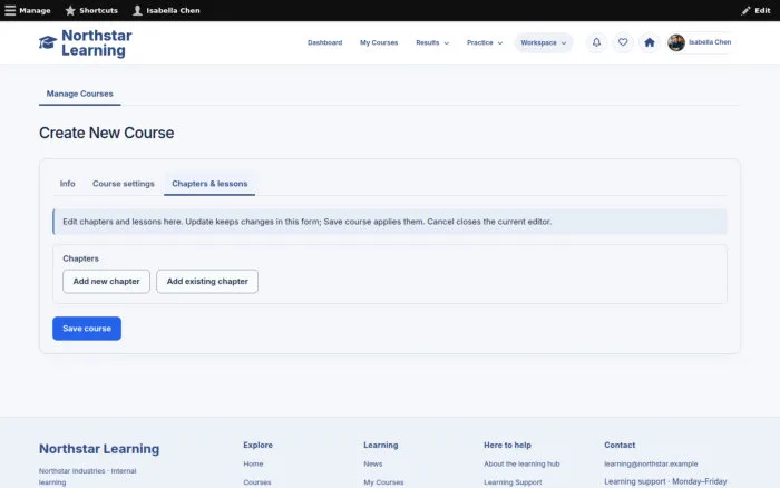 Create New Course