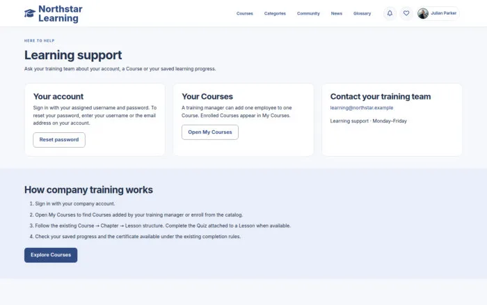 Learning support