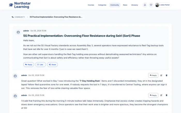 5S Practical Implementation: Overcoming Floor Resistance during Seiri (Sort) Phase