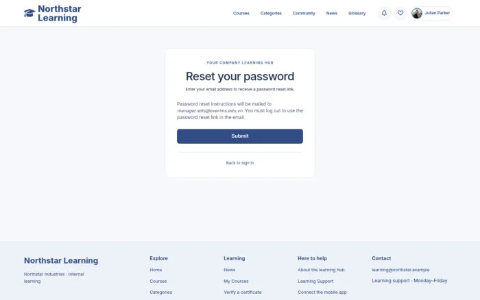 Reset your password