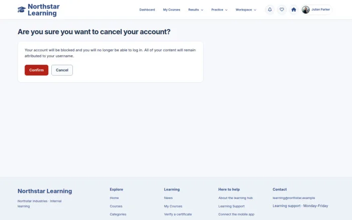 Are you sure you want to cancel your account?