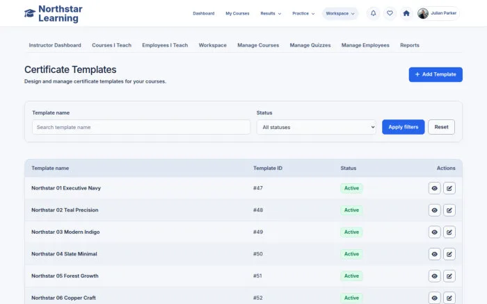 Certificate Templates
