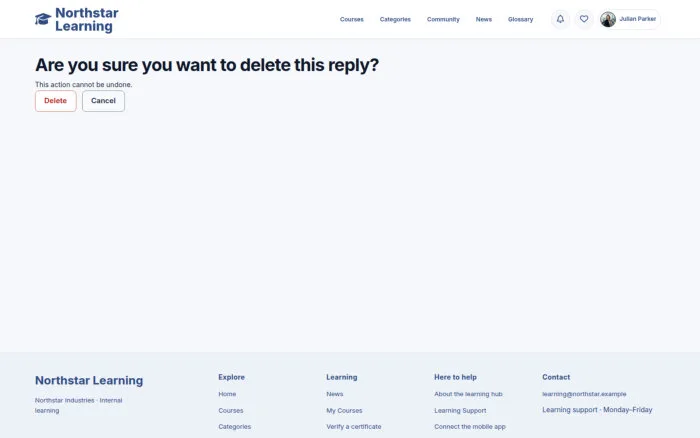 Are you sure you want to delete this reply?