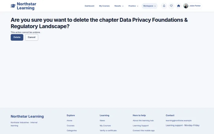 Are you sure you want to delete the chapter Data Privacy Foundations & Regulatory Landscape?