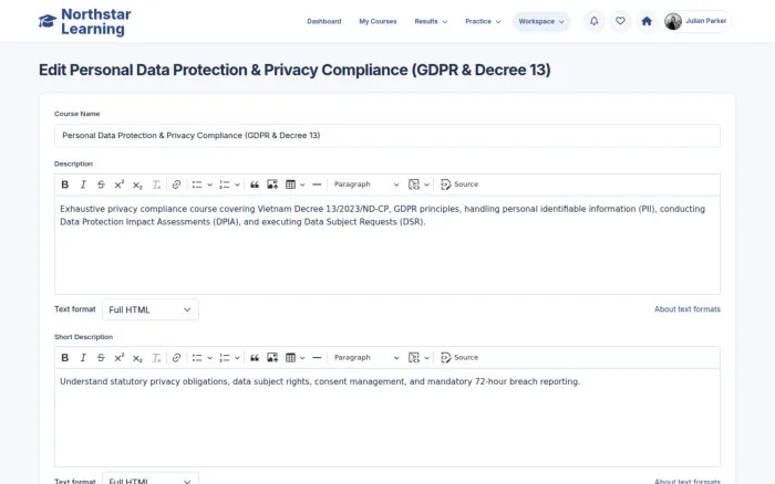 Edit Personal Data Protection & Privacy Compliance (GDPR & Decree 13)