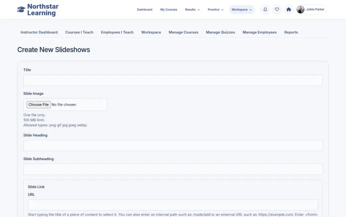 Create New Slideshows
