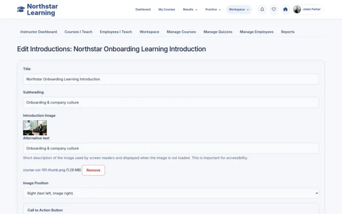 Edit Introductions: Northstar Onboarding Learning Introduction