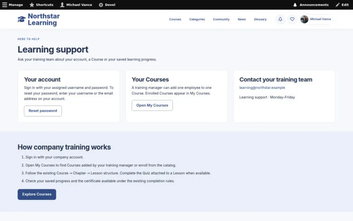 Learning support