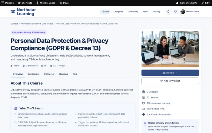 Personal Data Protection & Privacy Compliance (GDPR & Decree 13)