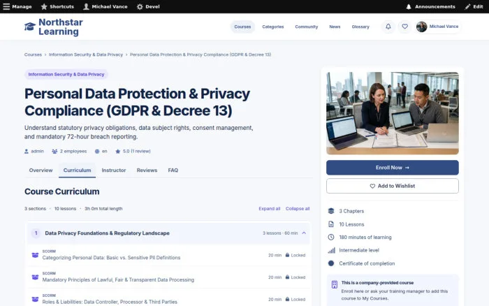 Personal Data Protection & Privacy Compliance (GDPR & Decree 13)
