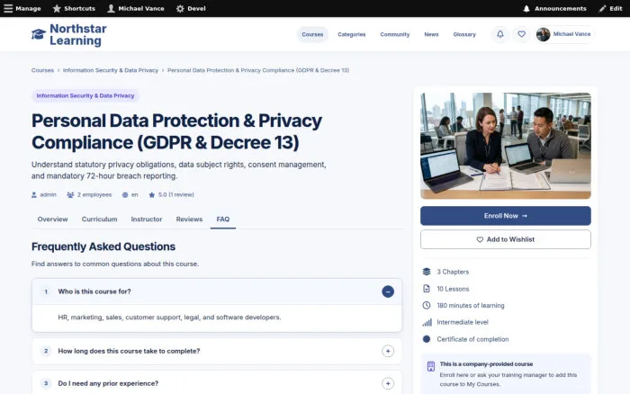 Personal Data Protection & Privacy Compliance (GDPR & Decree 13)