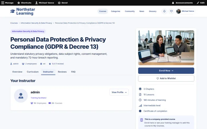 Personal Data Protection & Privacy Compliance (GDPR & Decree 13)