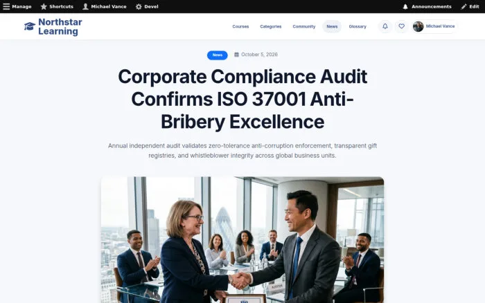 Corporate Compliance Audit Confirms ISO 37001 Anti-Bribery Excellence