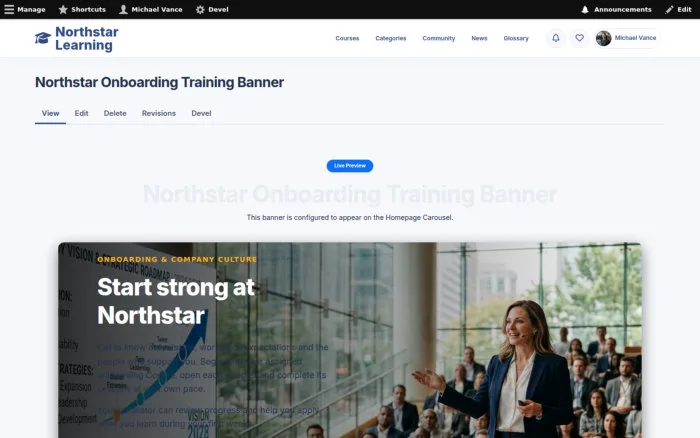 Northstar Onboarding Training Banner