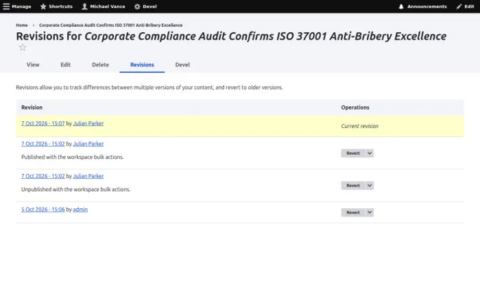 Revisions for Corporate Compliance Audit Confirms ISO 37001 Anti-Bribery Excellence