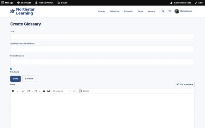 Create Glossary