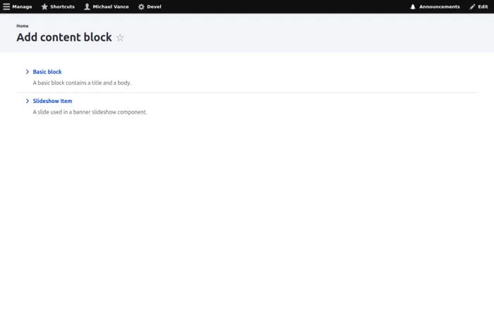 Add content block