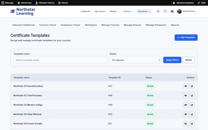 Certificate Templates