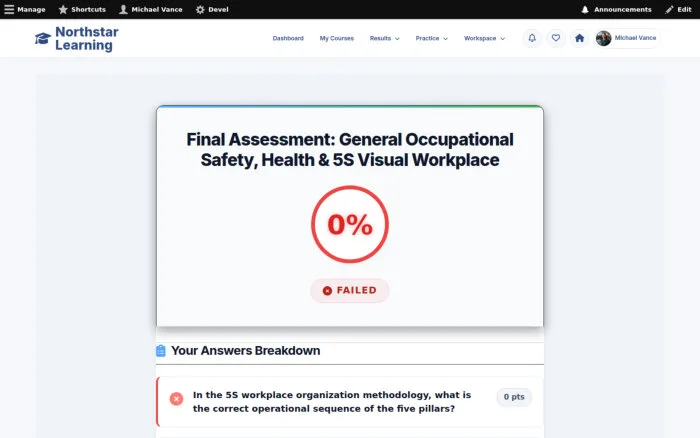 Final Assessment: General Occupational Safety, Health & 5S Visual Workplace