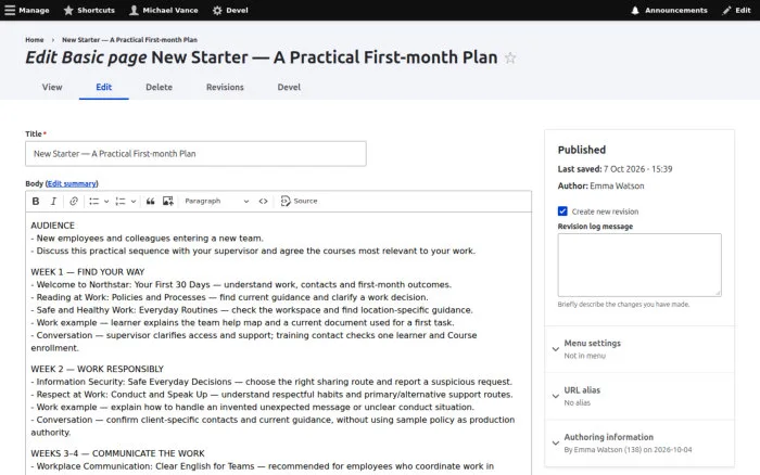 Edit Basic page New Starter — A Practical First-month Plan