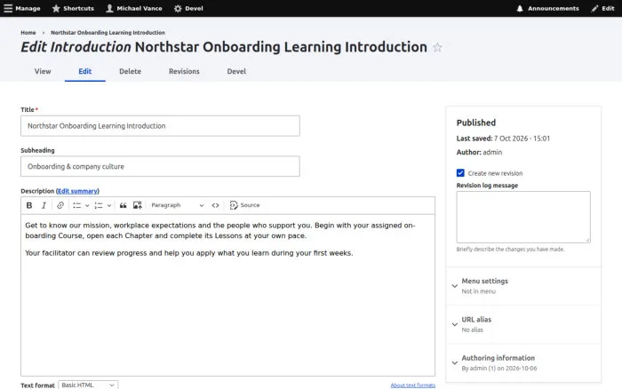Edit Introduction Northstar Onboarding Learning Introduction