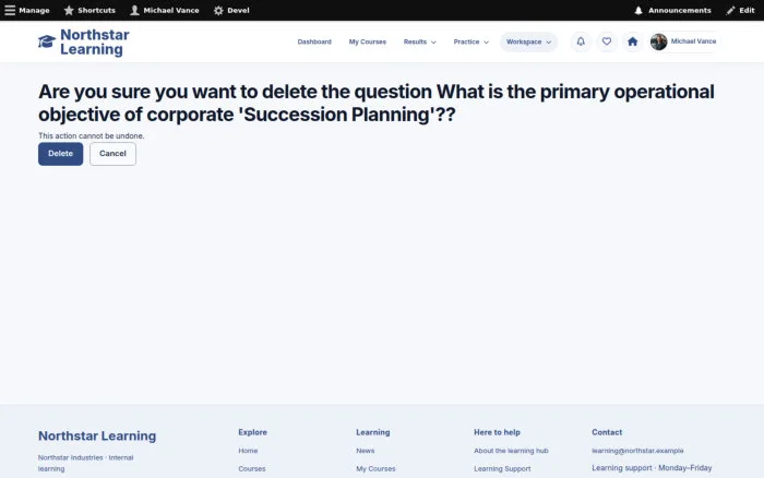 Are you sure you want to delete the question What is the primary operational objective of corporate 'Succession Planning'??