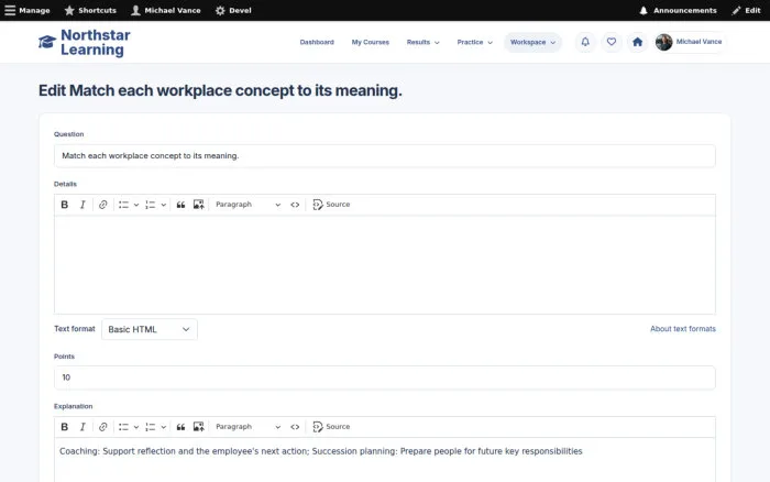 Edit Match each workplace concept to its meaning.