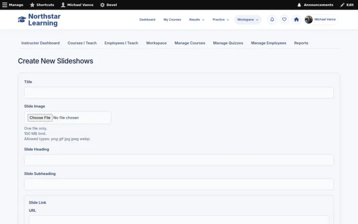 Create New Slideshows