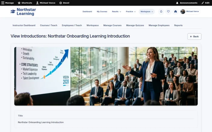 View Introductions: Northstar Onboarding Learning Introduction
