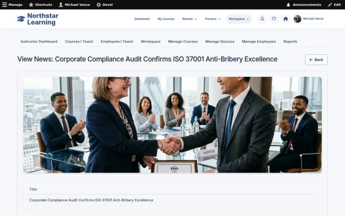 View News: Corporate Compliance Audit Confirms ISO 37001 Anti-Bribery Excellence