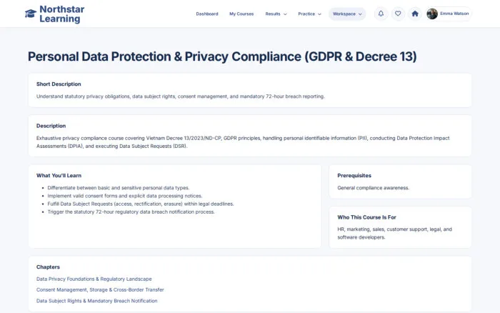Personal Data Protection & Privacy Compliance (GDPR & Decree 13)