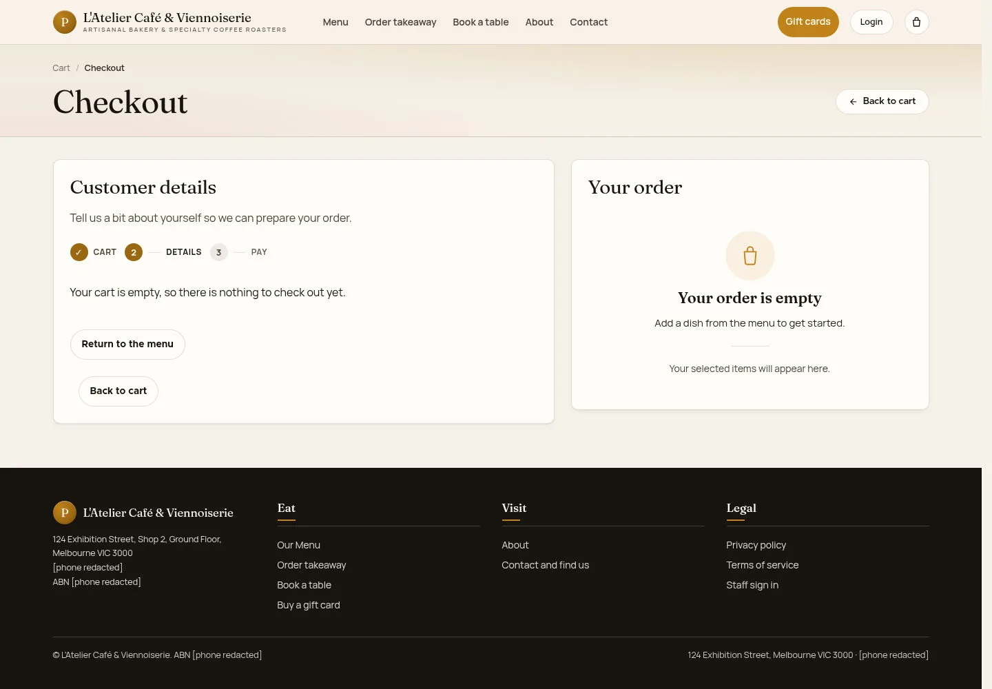 Check the checkout requirement