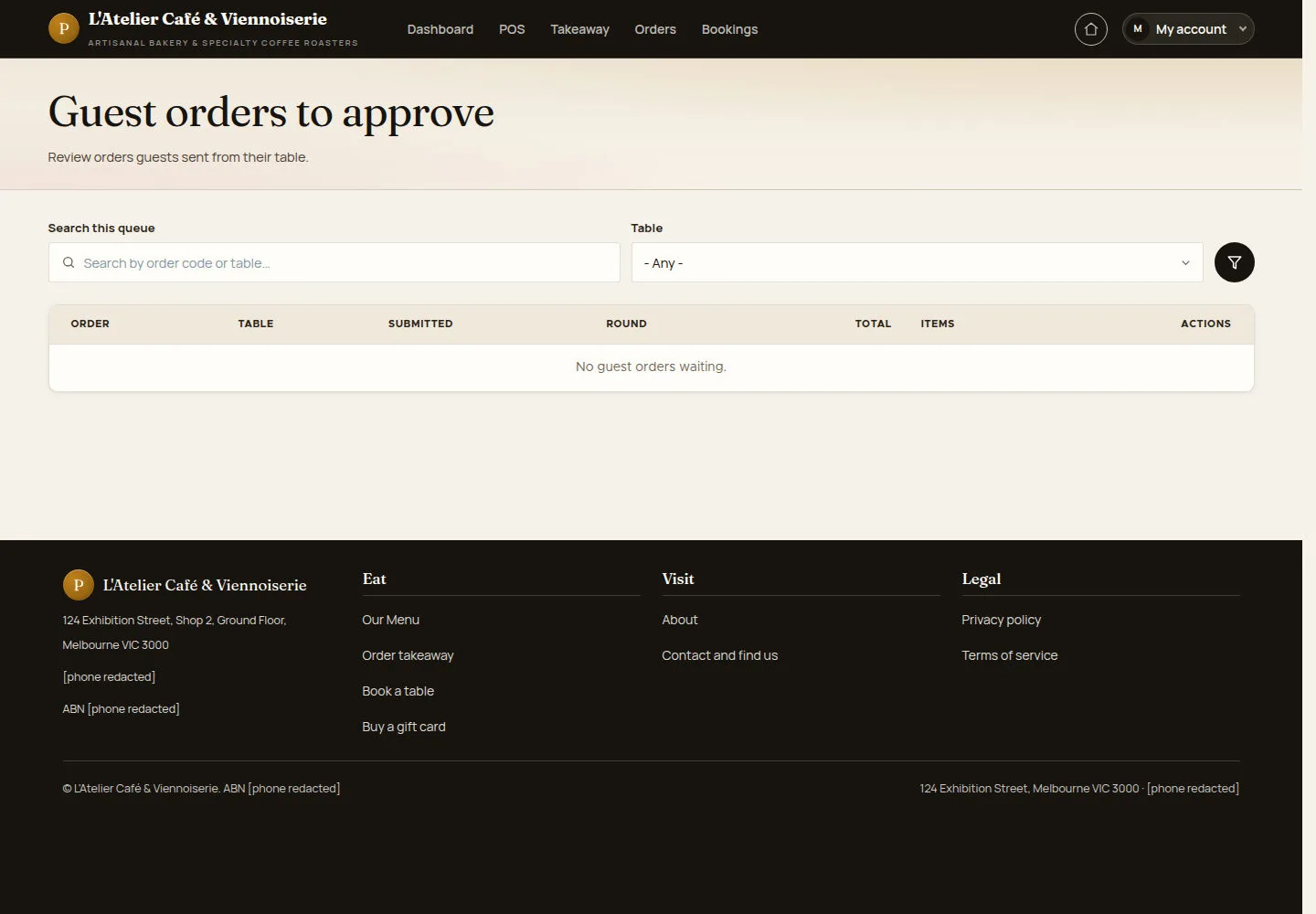 Open Guest orders to approve