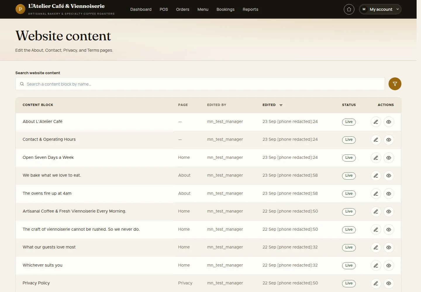 Find the public content block
