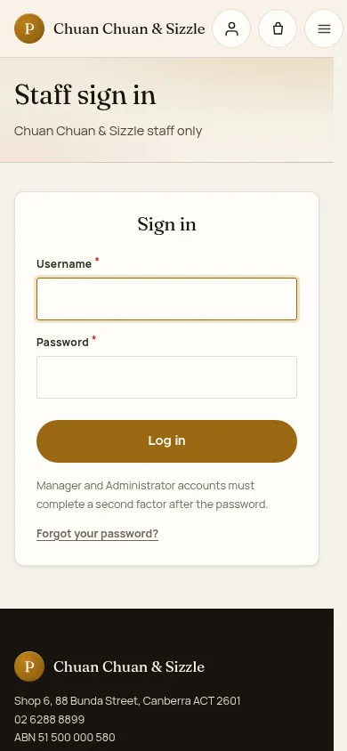 Sign in on a phone