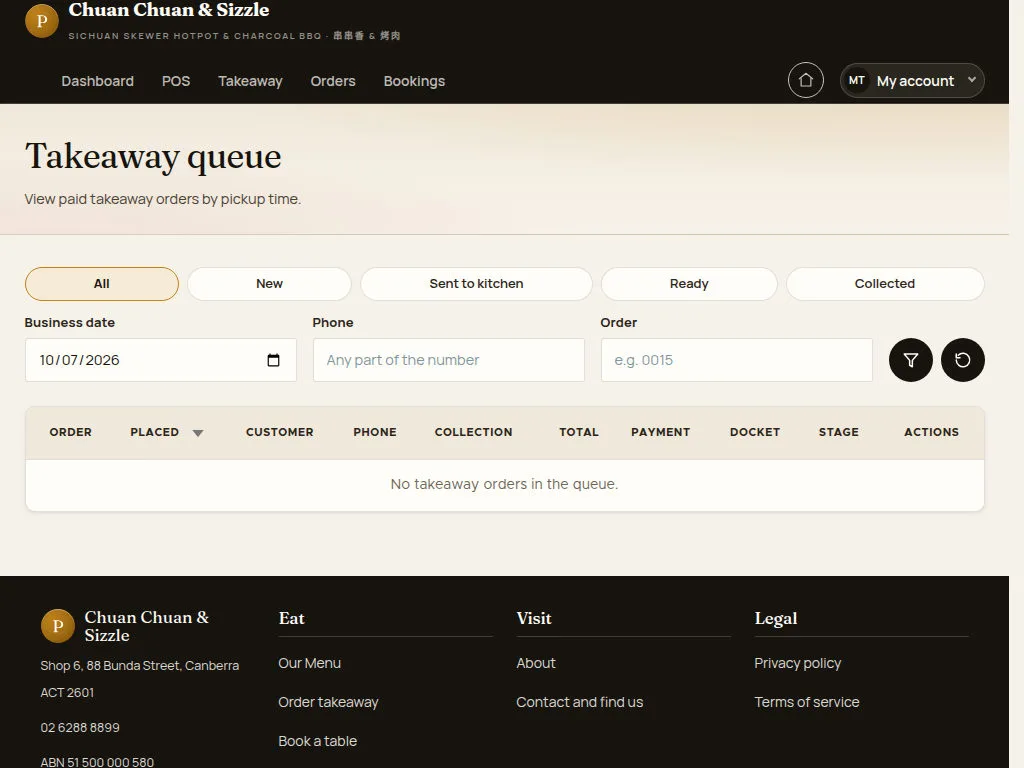 Run the queue on a tablet