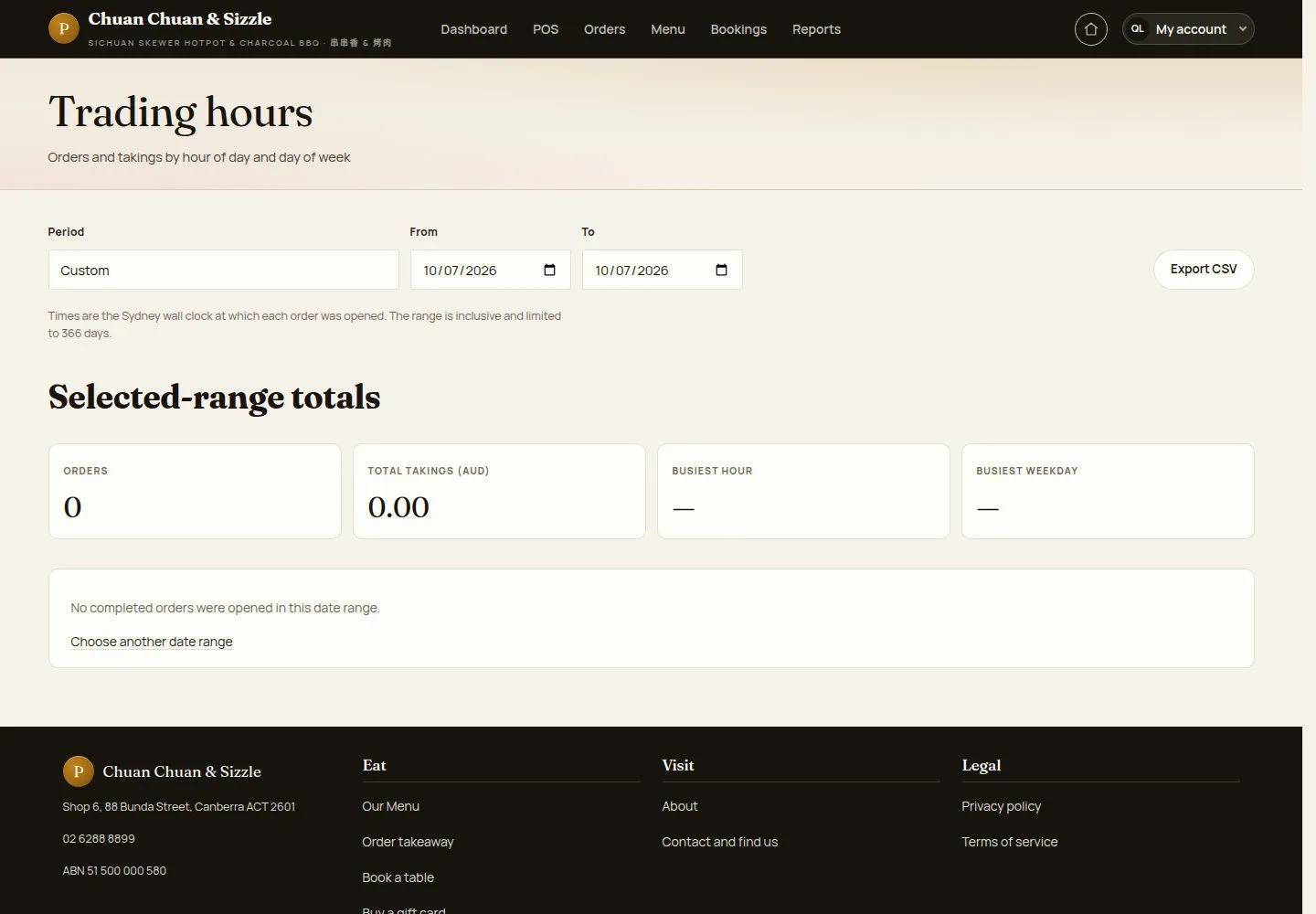 Trading hours