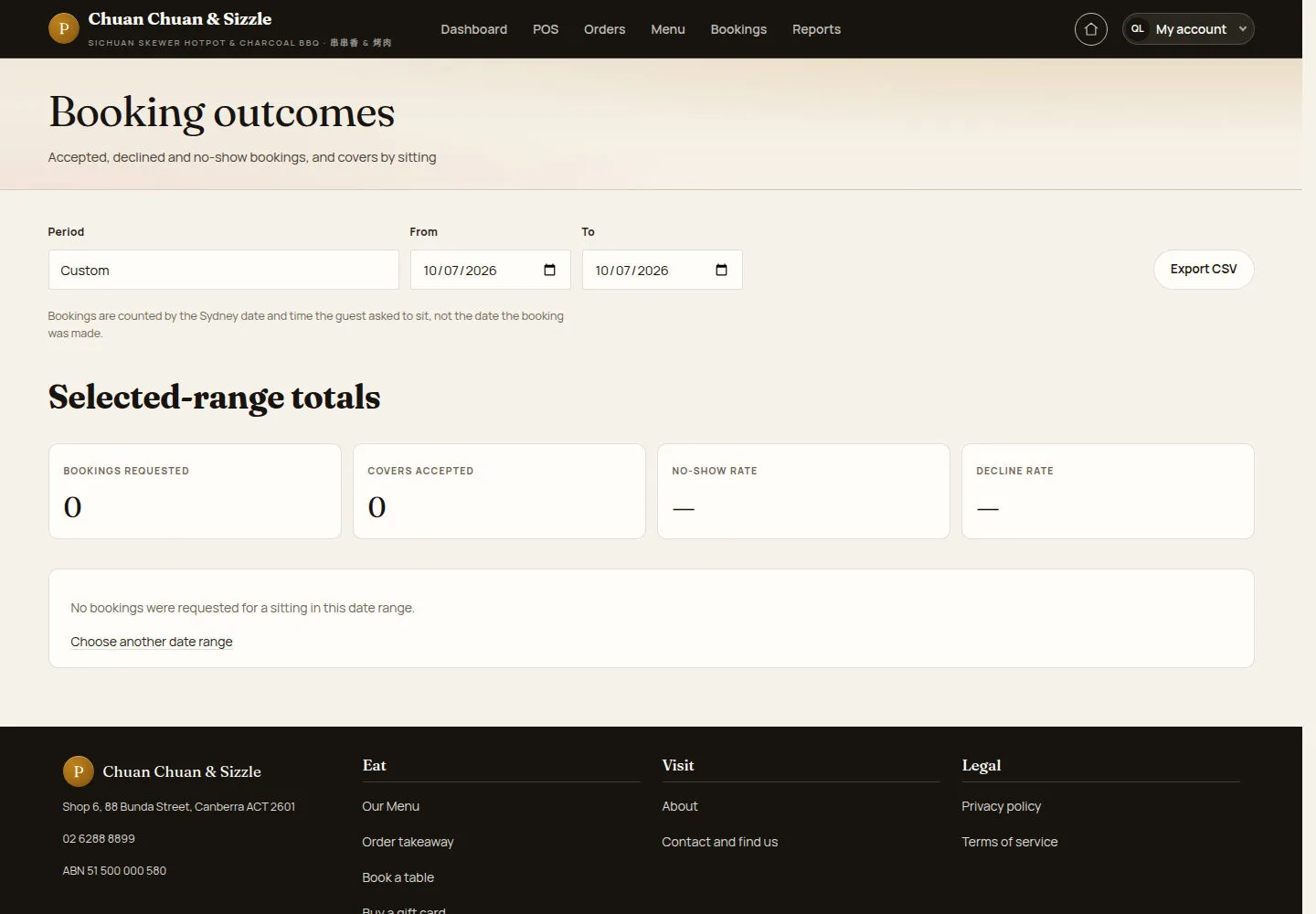 Read Booking outcomes