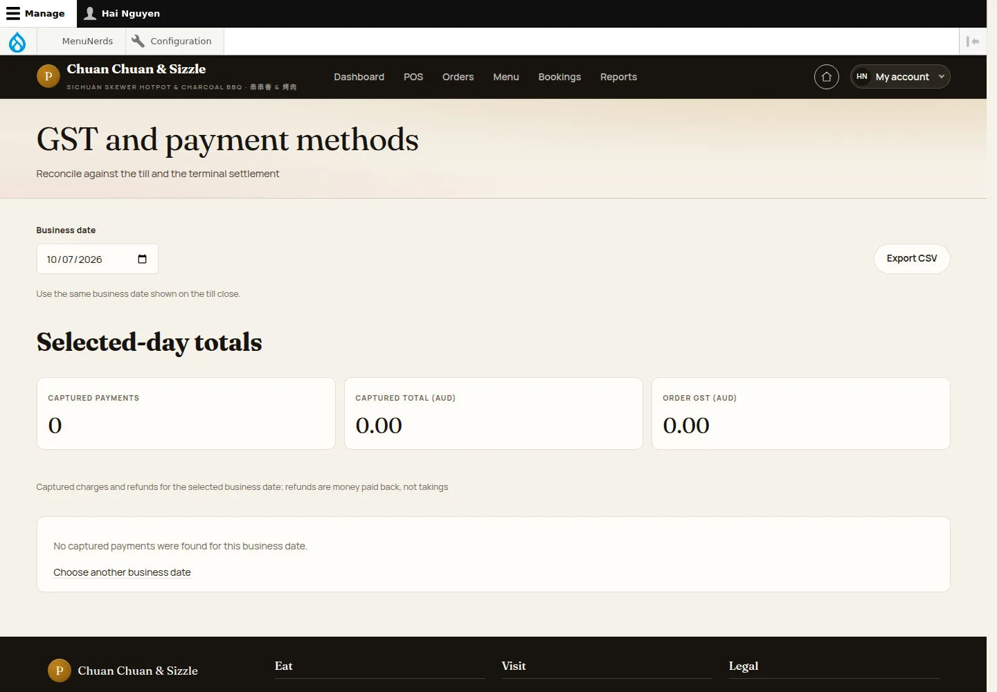 GST and payment methods