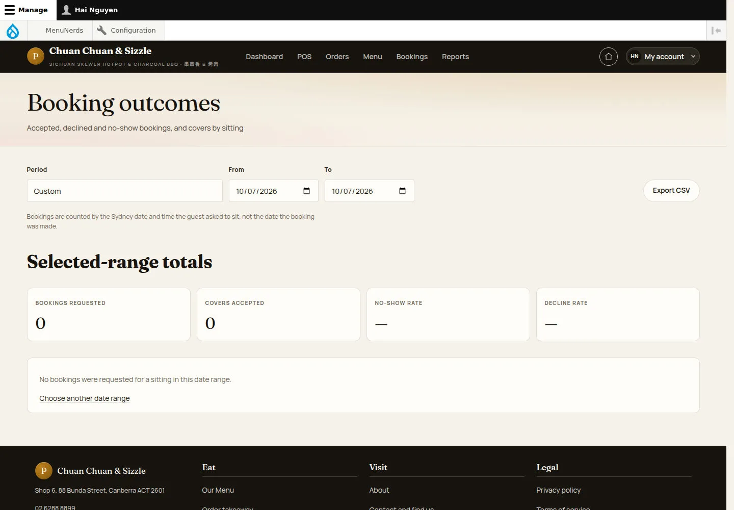 Read Booking outcomes